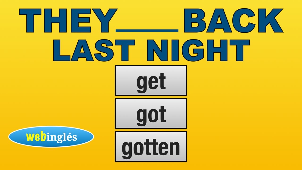 TEST EN INGLÉS el verbo GET, 10 Preguntas