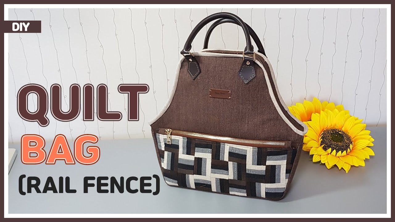DIY/ QUILT BAG OF RAIL FENCE TECHNIQUE / 레일펜스 기법의 토트백 만들기/ 가방만들기/ TOTE BAG/ sewing/ tutorial
