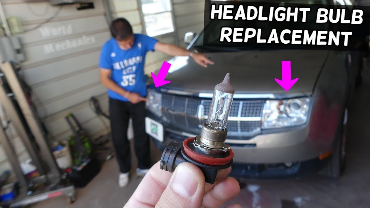 HOW TO REPLACE HEADLIGHT BULB, FRONT TURN SIGNAL LIGHT BULB ON LINCOLN MKX. LOW BEAM HIGH BEAM HEADL