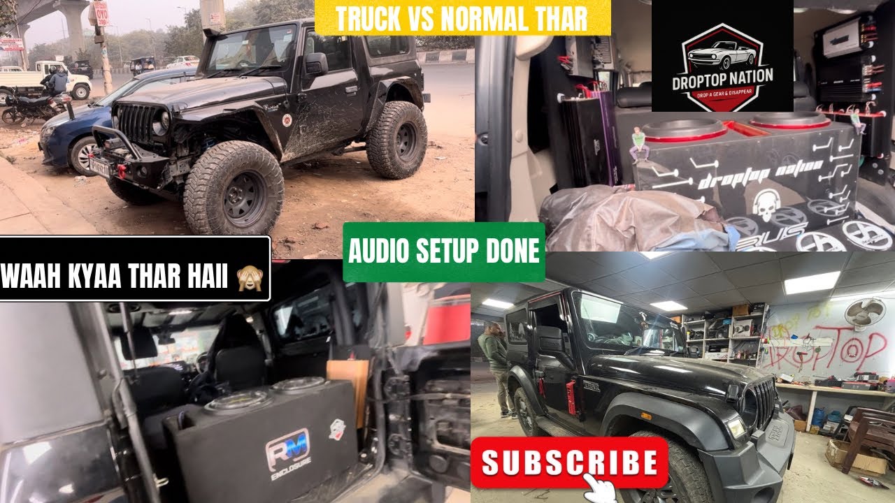 Thar Audio Setup done with Motogear 10 Inch Woofer From Lucknow✅Best Woofer for Thar✅DBPro Mid