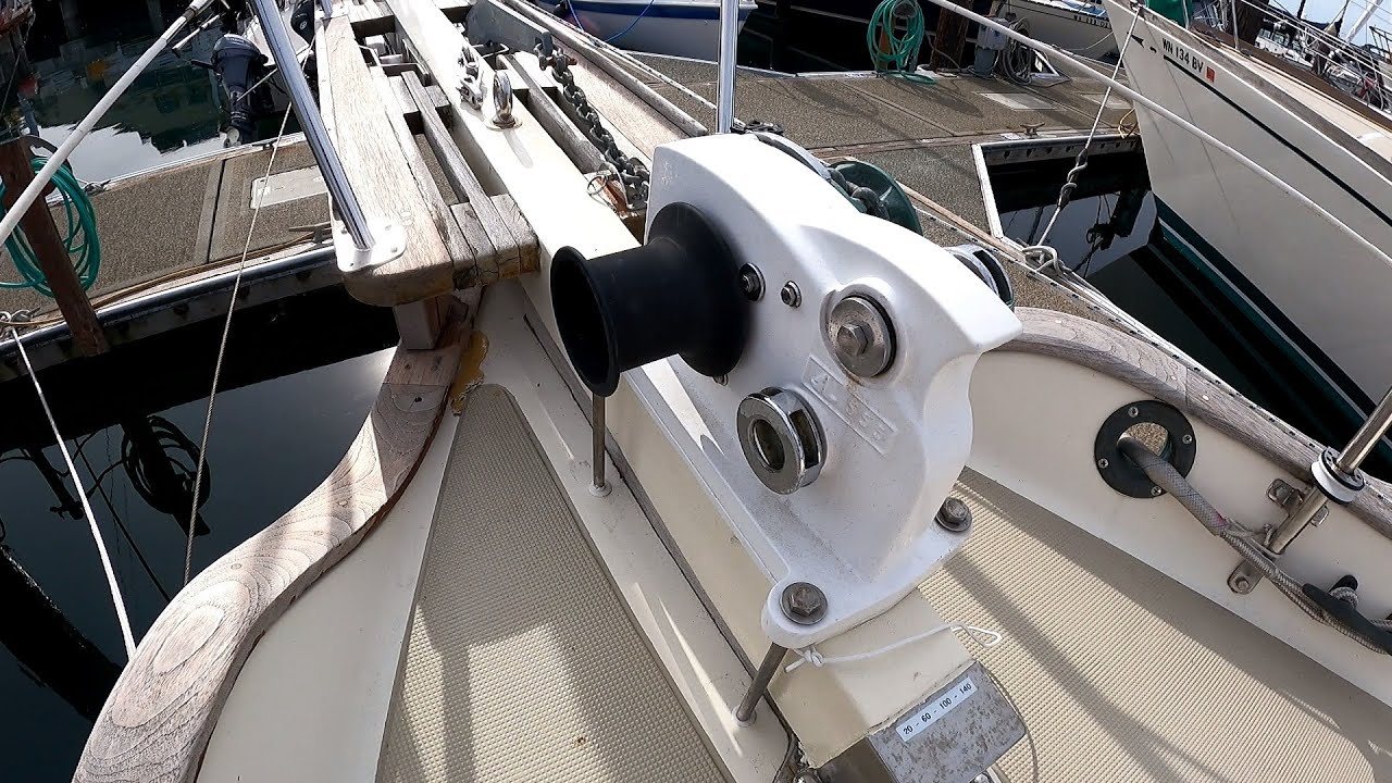 Installing a Manual Windlass - S/L555, All Chain Rode & Anchor - Video #18 - Westsail 28