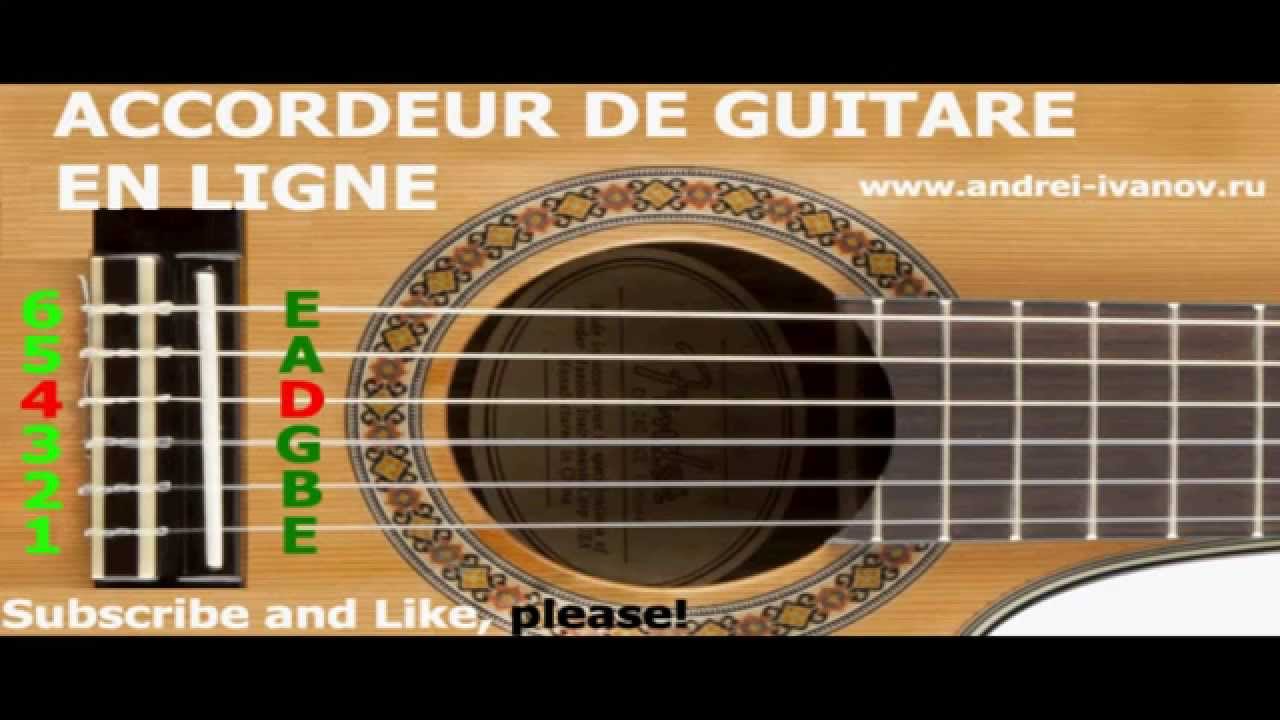 TUNE GUITAR, UN TUNER EN LIGNE POUR ACCORDER LA GUITARE ACOUSTIQUE avec des cordes standards EBGDAE