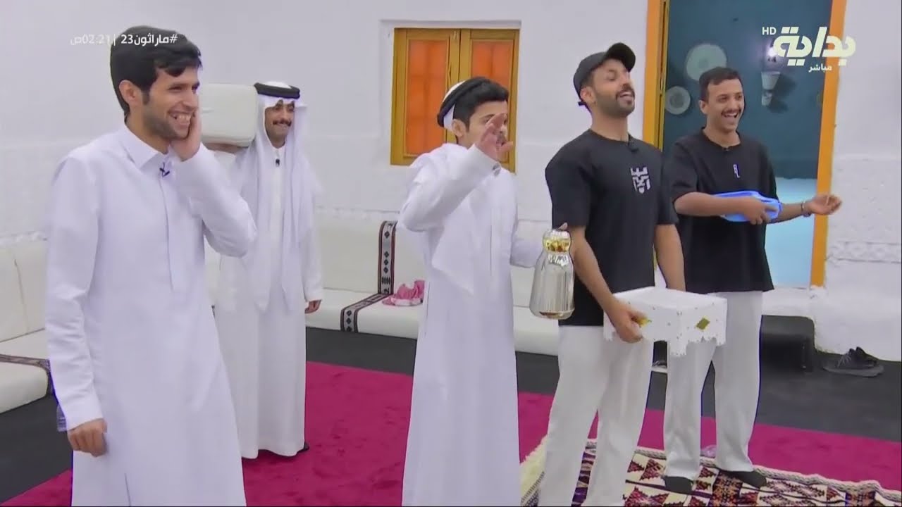 احتفال المتسابقين بزواج 