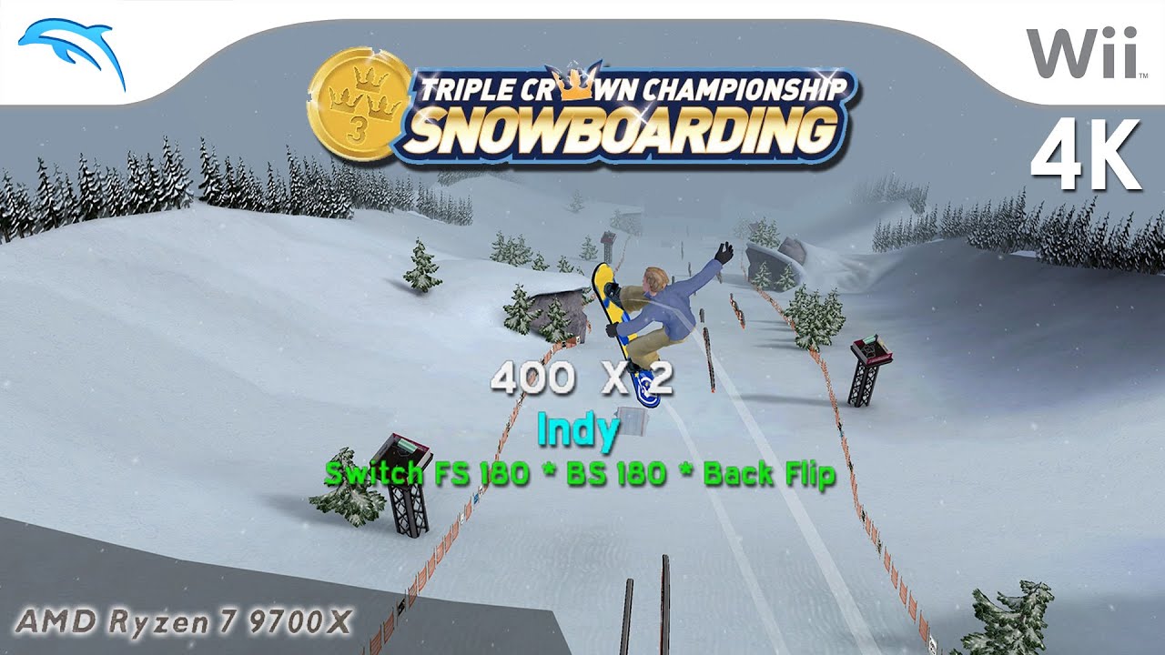 Triple Crown Championship Snowboarding *ISSUES* (4K / 2160p) Dolphin Emulator 2412-340 Nintendo Wii