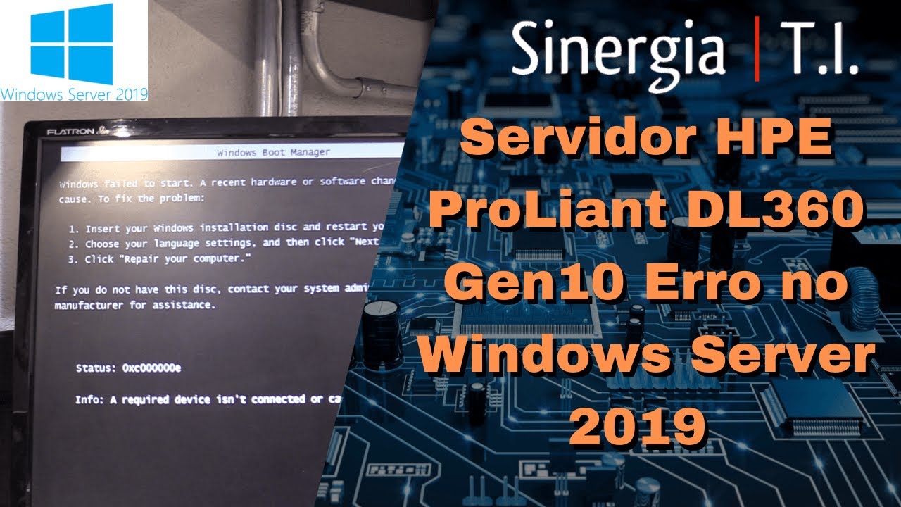Servidor HPE ProLiant DL360 Gen10 Erro no MS-Windows Server 2019 - Server com muitos problemas😱😱😱
