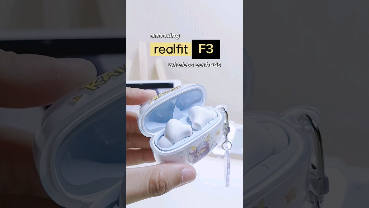 🐳 unboxing realfit f3 wireless earbuds + quick review with cute case | aesthetic cute earbuds #unbox