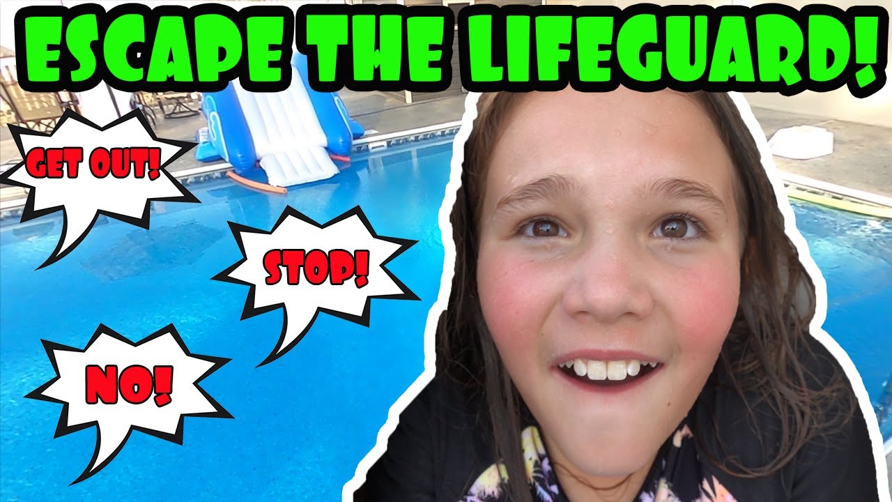 Escape The Mean Lifeguard! Worst Lifeguard Ever!
