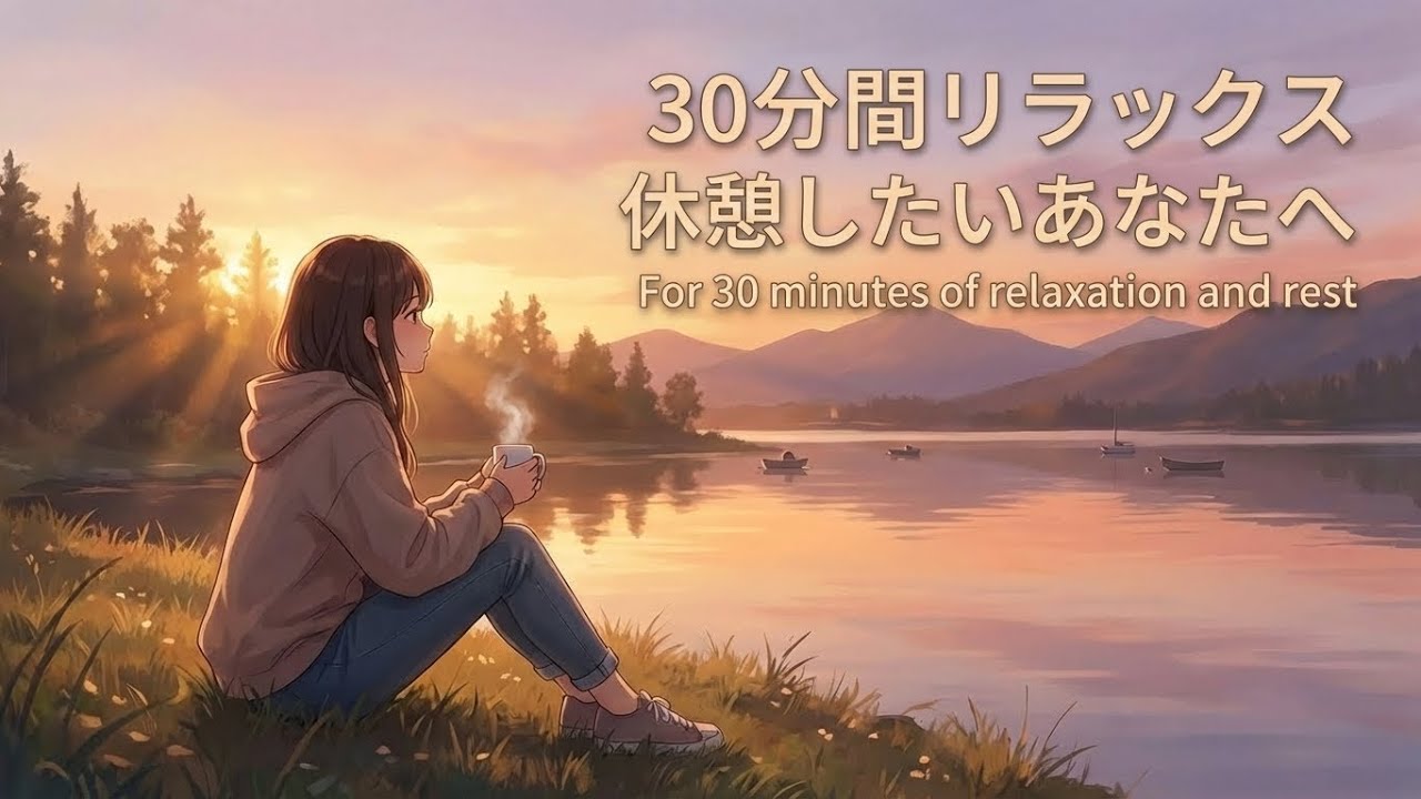 【30分】湖の畔でリラックス｜休憩・ひと息つきたいあなたへ｜Relaxing Lakeside BGM for Break & Rest | 【作業用・癒しBGM】