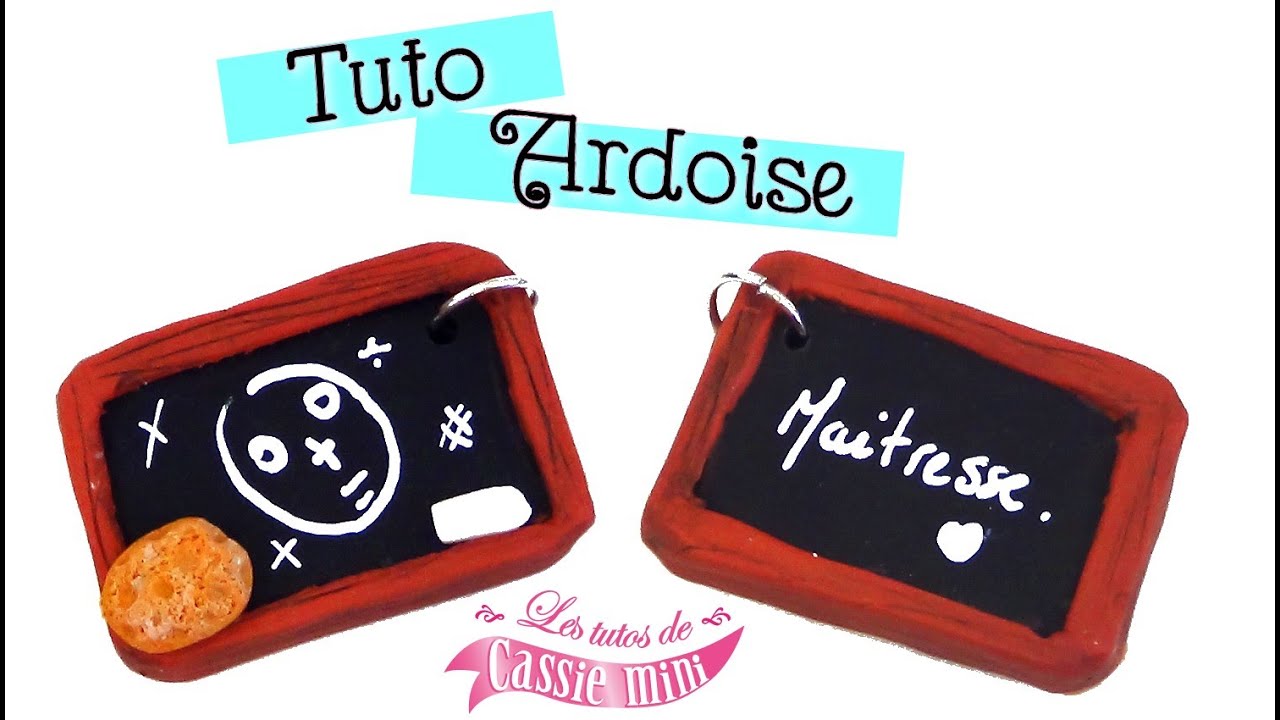 { Tuto } Ardoise d'école en fimo / idée cadeau enseignant