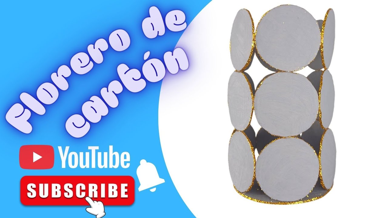 Como hacer un florero de cartón // Idea facil y sencilla de realizar.