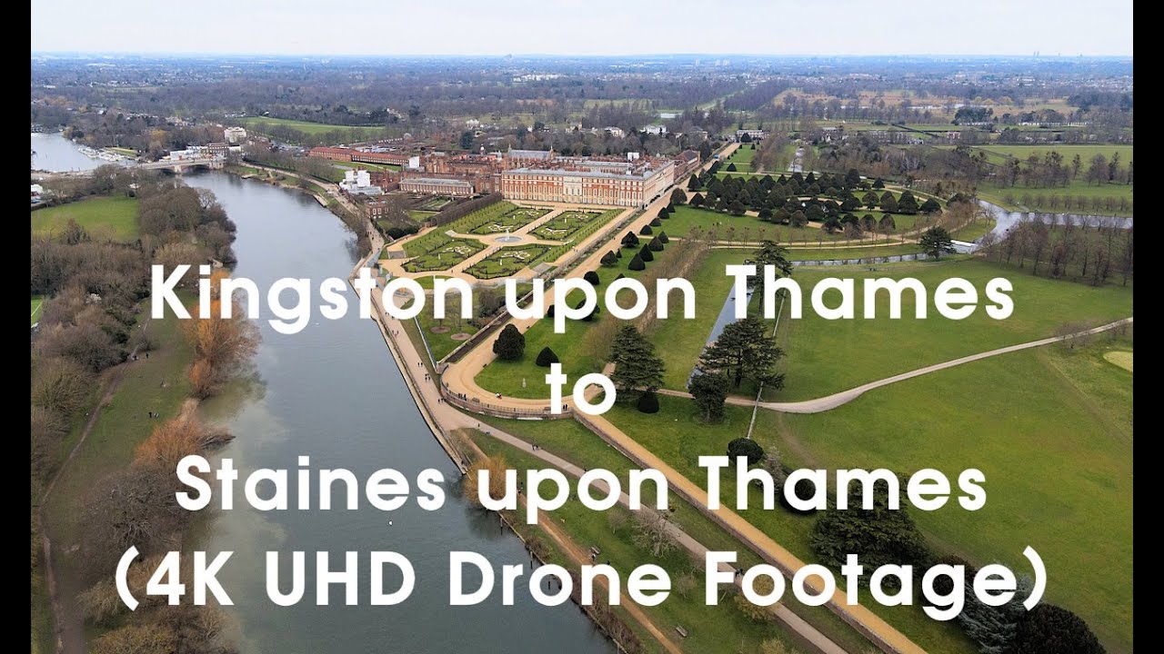 10 Mins, 15 Miles & 4 Seasons along the River Thames via drone. Kingston to Staines upon Thames.