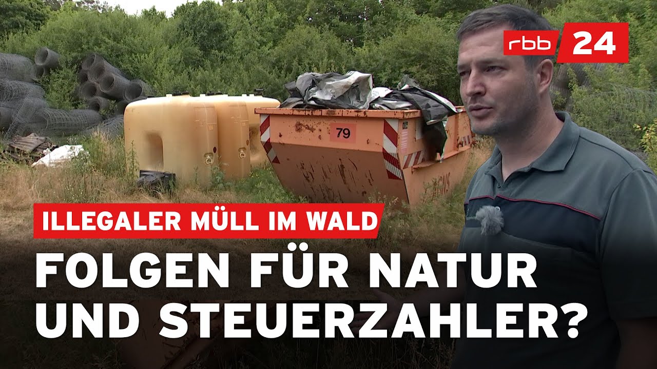 M&uuml;ll im Wald: Brandenburger F&ouml;rster k&auml;mpfen gegen illegale Entsorgung in Spree-Nei&szlig;e