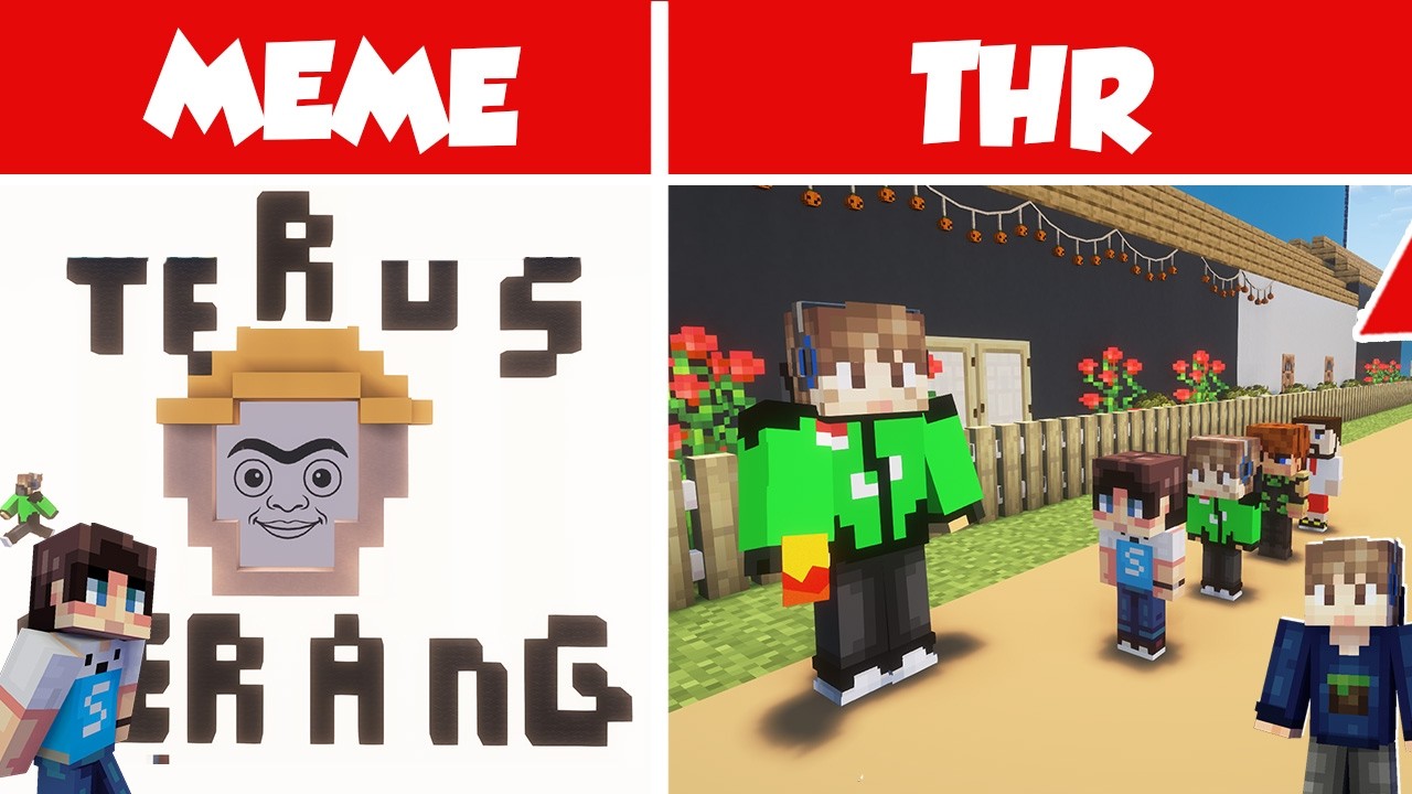 KITA BIKIN MEME DAN TEMA LEBARAN KOCAK DI BUILD BATTLE MINECRAFT!!!