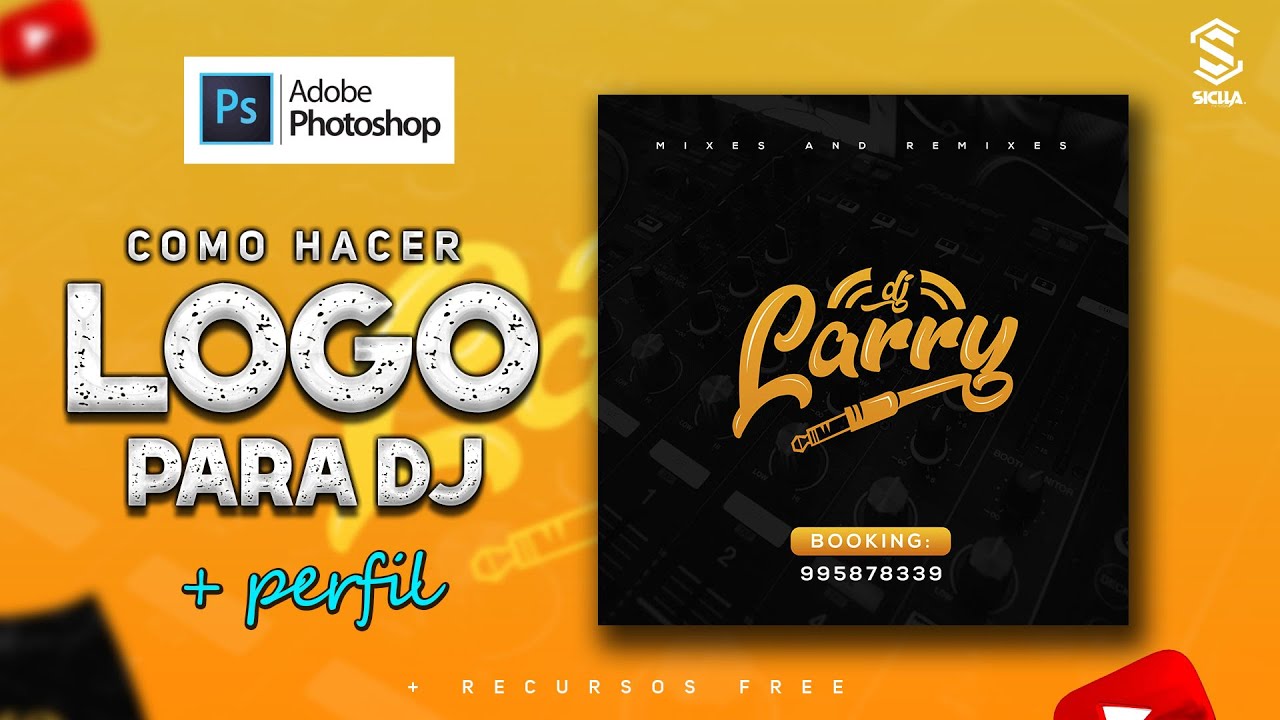 📌 CÓMO hacer un LOGO + PERFIL para DJ en Photoshop | Fácil y sencillo 2021 + Recursos Gratis