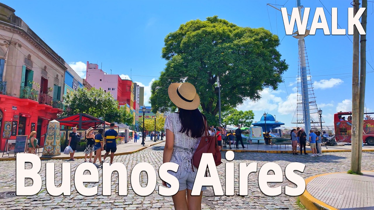 BUENOS AIRES Walking Tour | Caminito, La Boca, Argentina @ 4K/60fps
