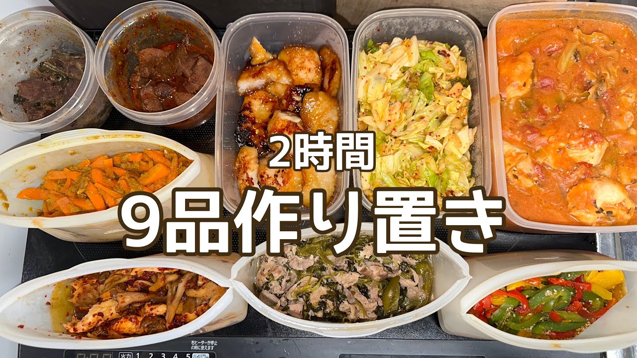 【簡単・時短】2時間で9品作り置き