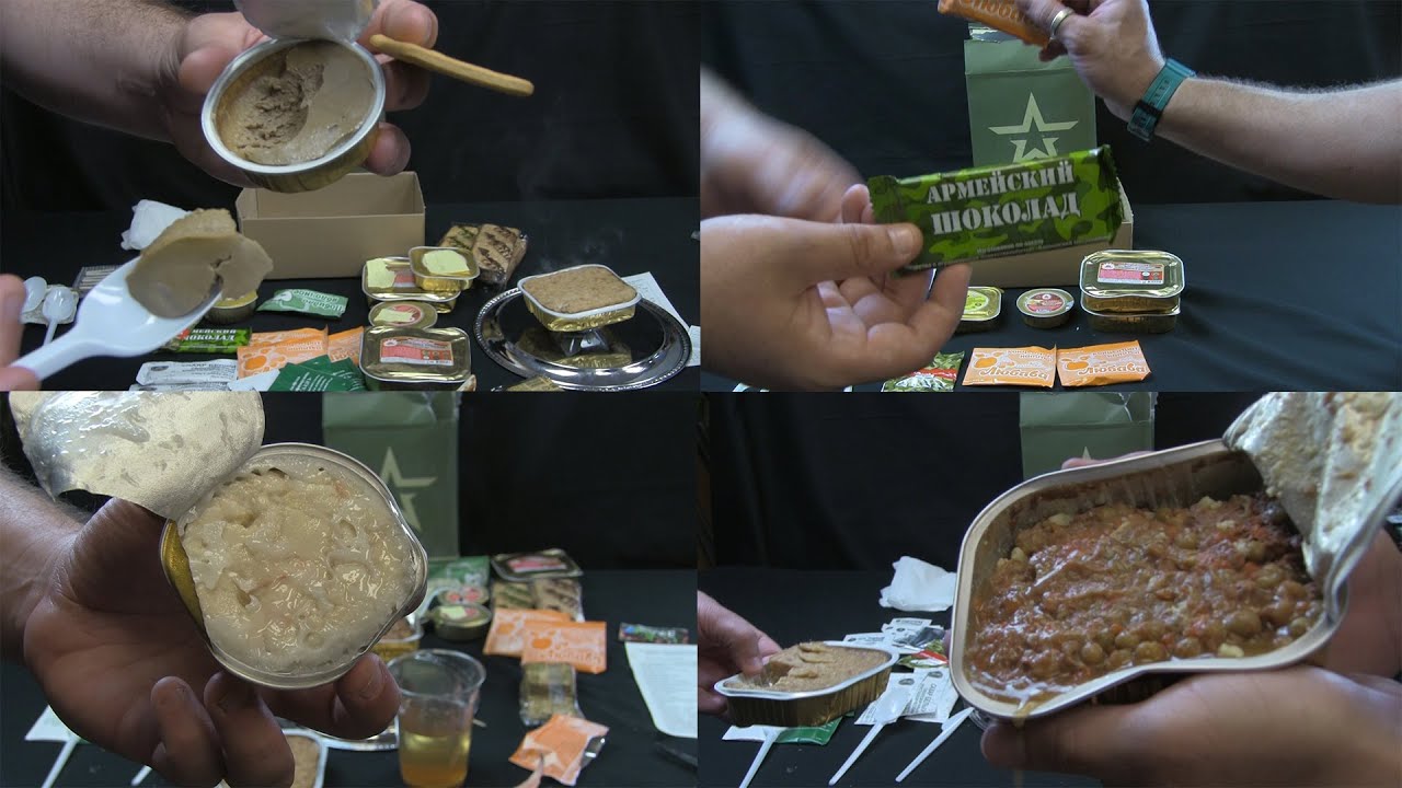 RUSSIAN 24HR RATION / MRE - CAVIAR!? canned fat and mystery meat - BITmachine