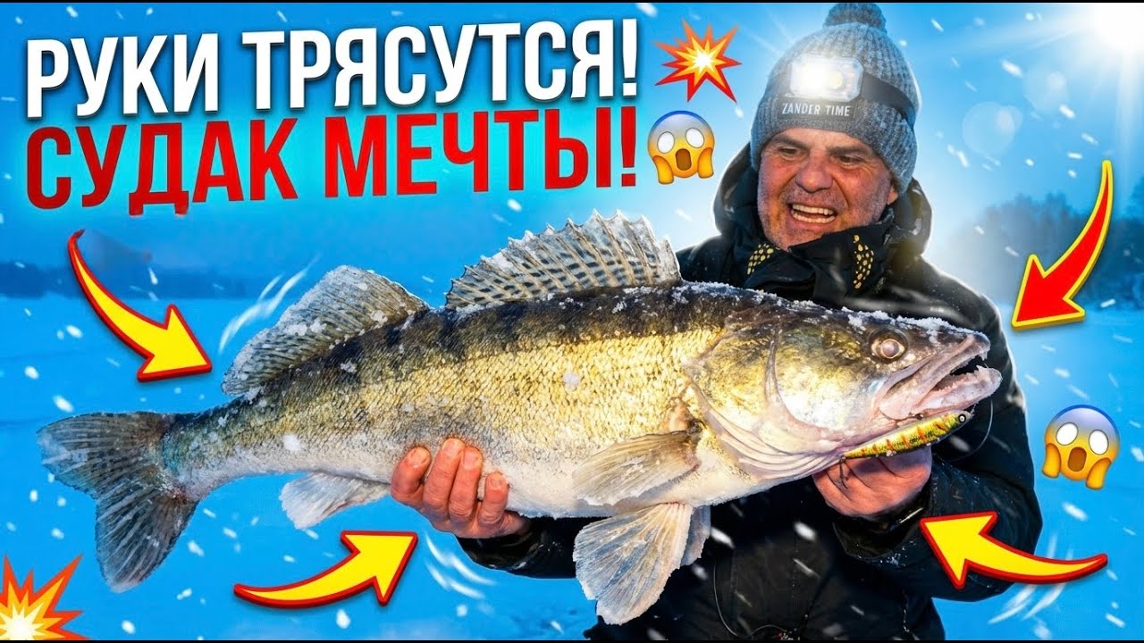МЕНЯ ТРЯСЕТ от Этой РЫБАЛКИ! Трофейные судаки в каждой лунке Зимняя рыбалка