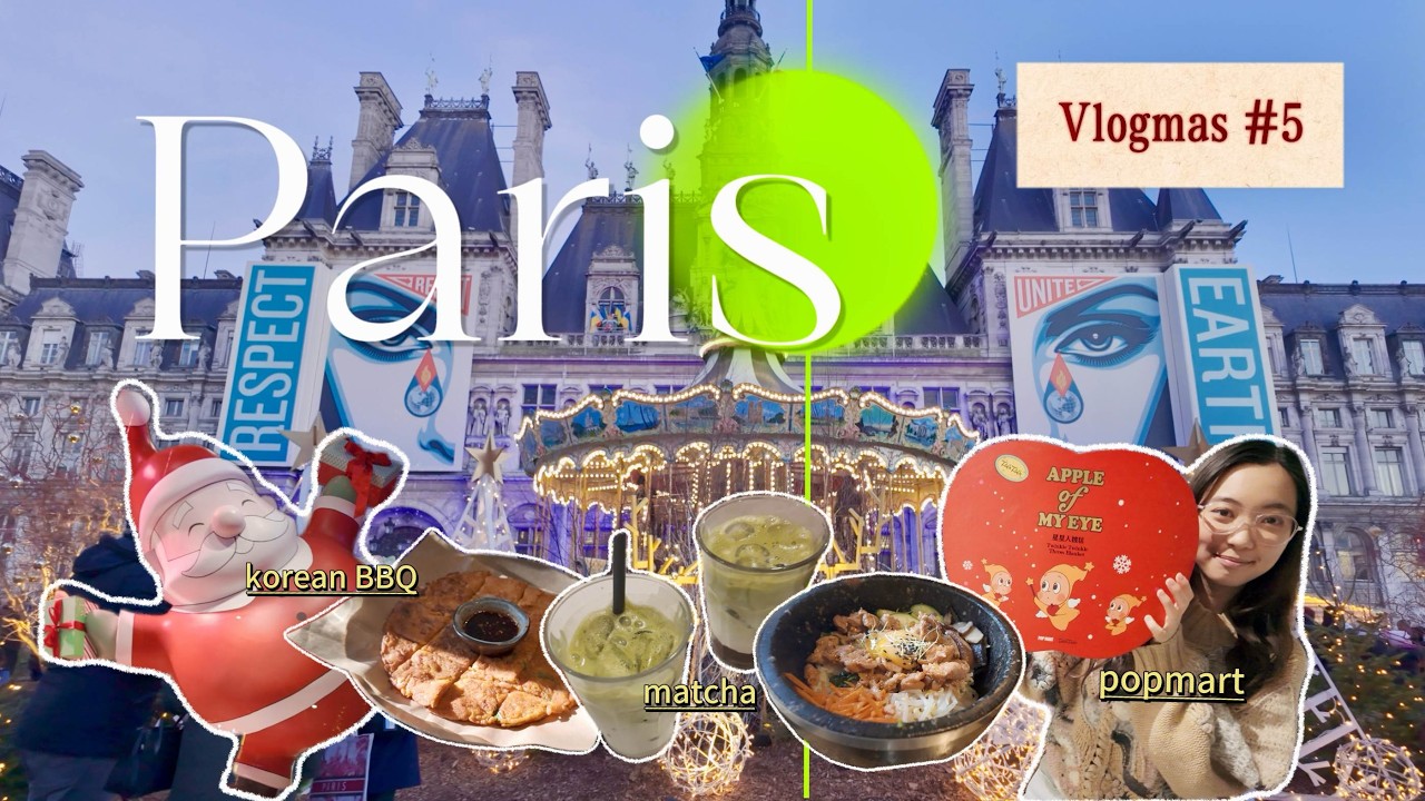 Paris Christmas Vlog 🎄 | Wandering Through the City in December, BBQ & Festive Streets