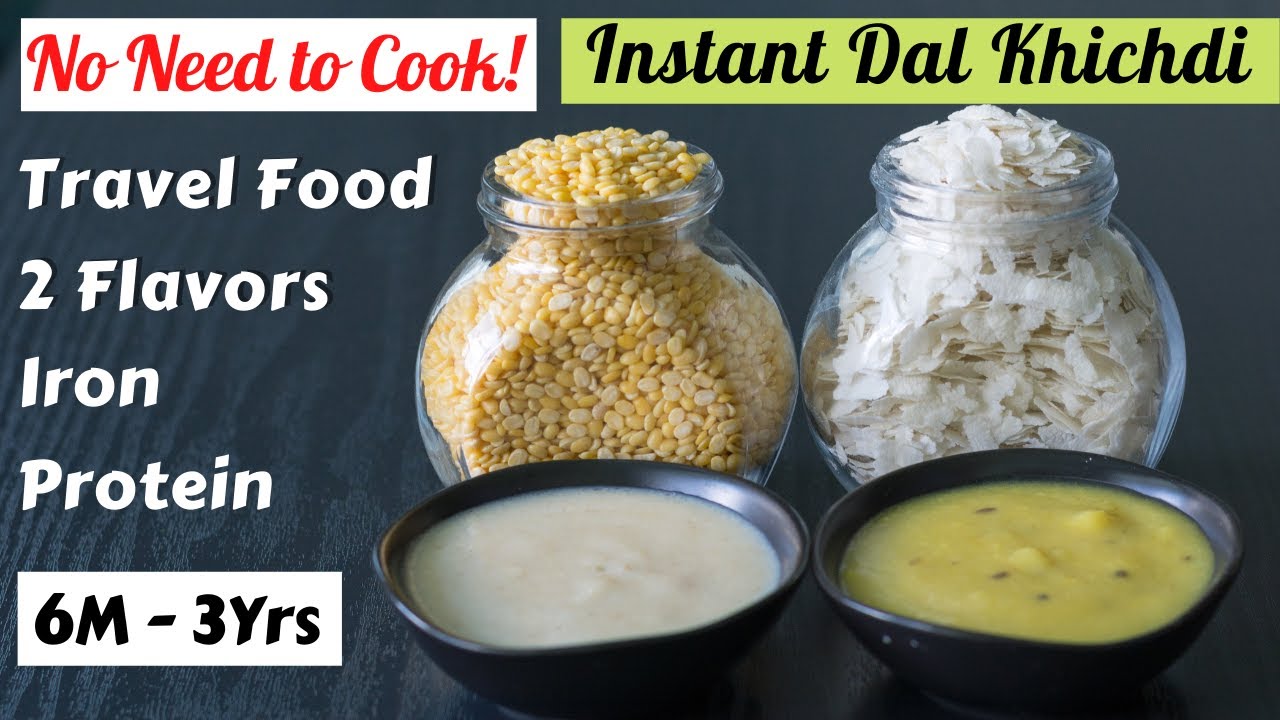 Instant Dal (Poha) Khichdi for Babies | Homemade Travel Food for 6M - 3Yrs Babies | No Need to Cook!