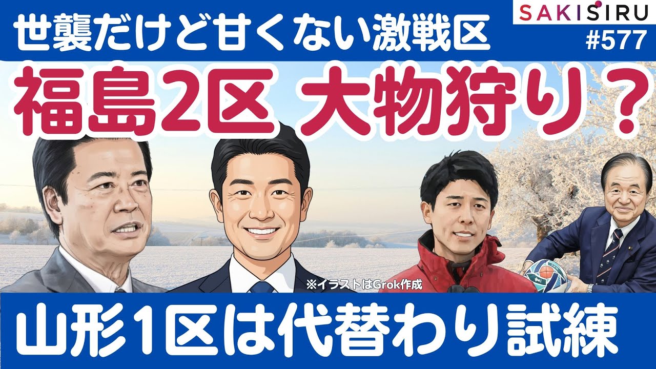 自民情勢調査最新！山形1区、福島2区...「世襲」が挑むけど東北激戦区は甘くない💦  【2/4夜 SAKISIRU】