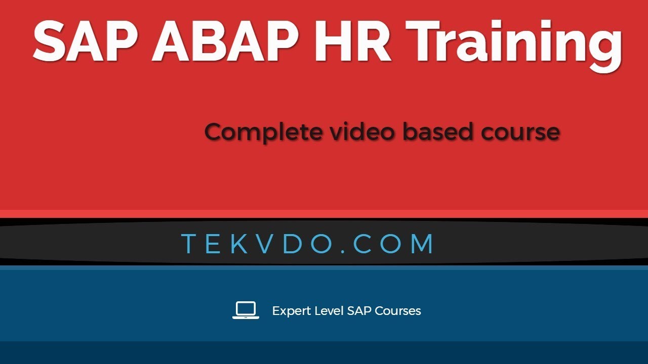 SAP ABAP HR Training - Complete video based course - HR ABAP