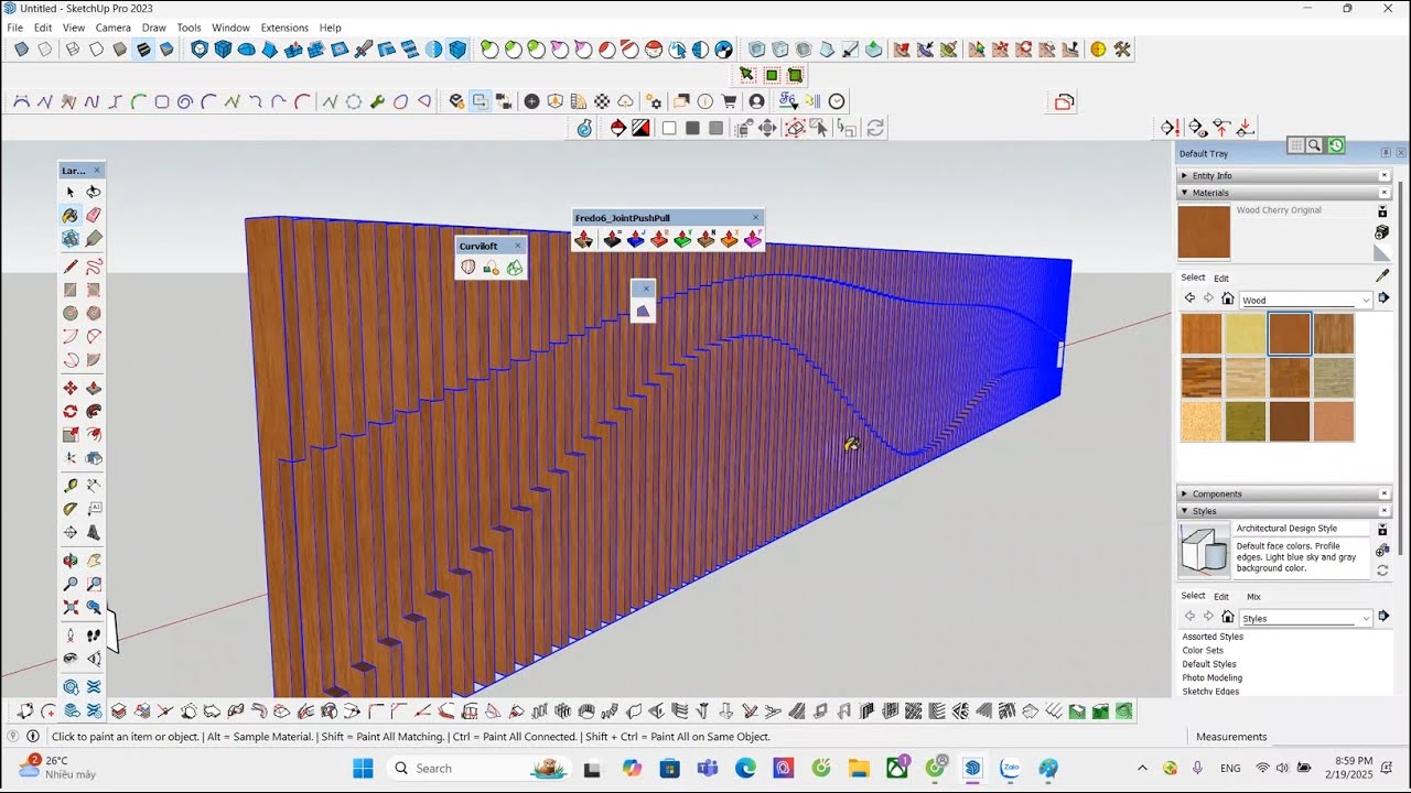 Hệ lam parametric  SKETCHUP