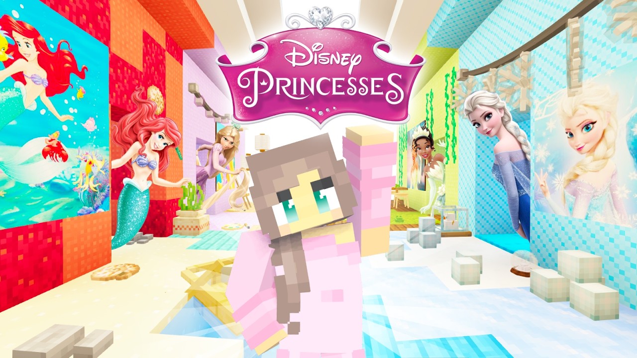 Disney PRINCESS Rooms In Minecraft!