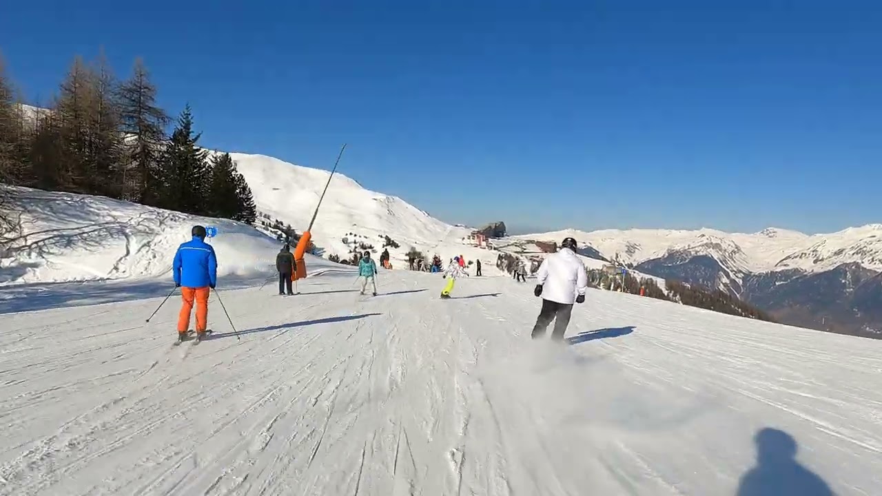 La Plagne de Colosses à Plagne centre via Plagne Soleil 02/2023