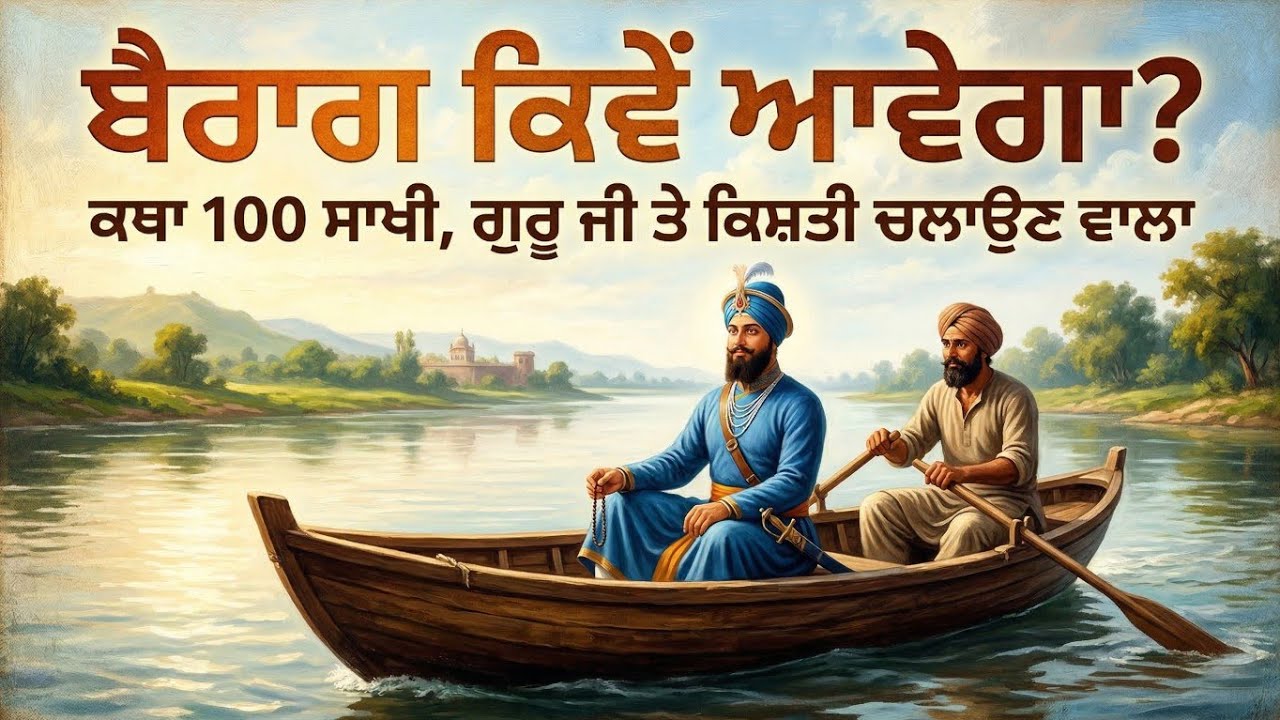 ਗੁਰੂ ਜੀ ਤੇ ਕਿਸ਼ਤੀ ਚਲਾਉਣ ਵਾਲਾ || ਬੈਰਾਗ ਕਿਵੇਂ ਆਵੇਗਾ? || ਕਥਾ 100 ਸਾਖੀ || Guru Gobind Singh Ji Katha