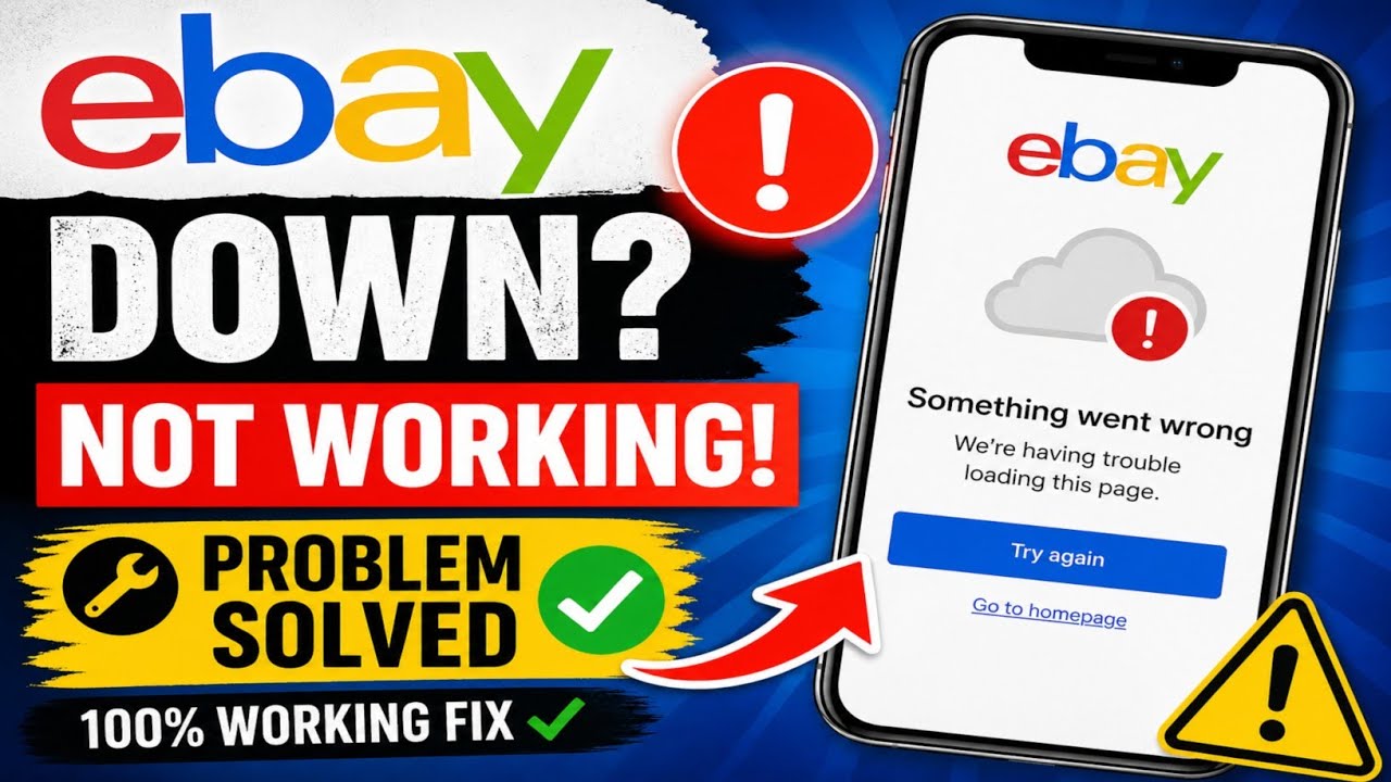 Ebay server down today fix | ebay not working problem server issue today 2026 | eaby not working tod