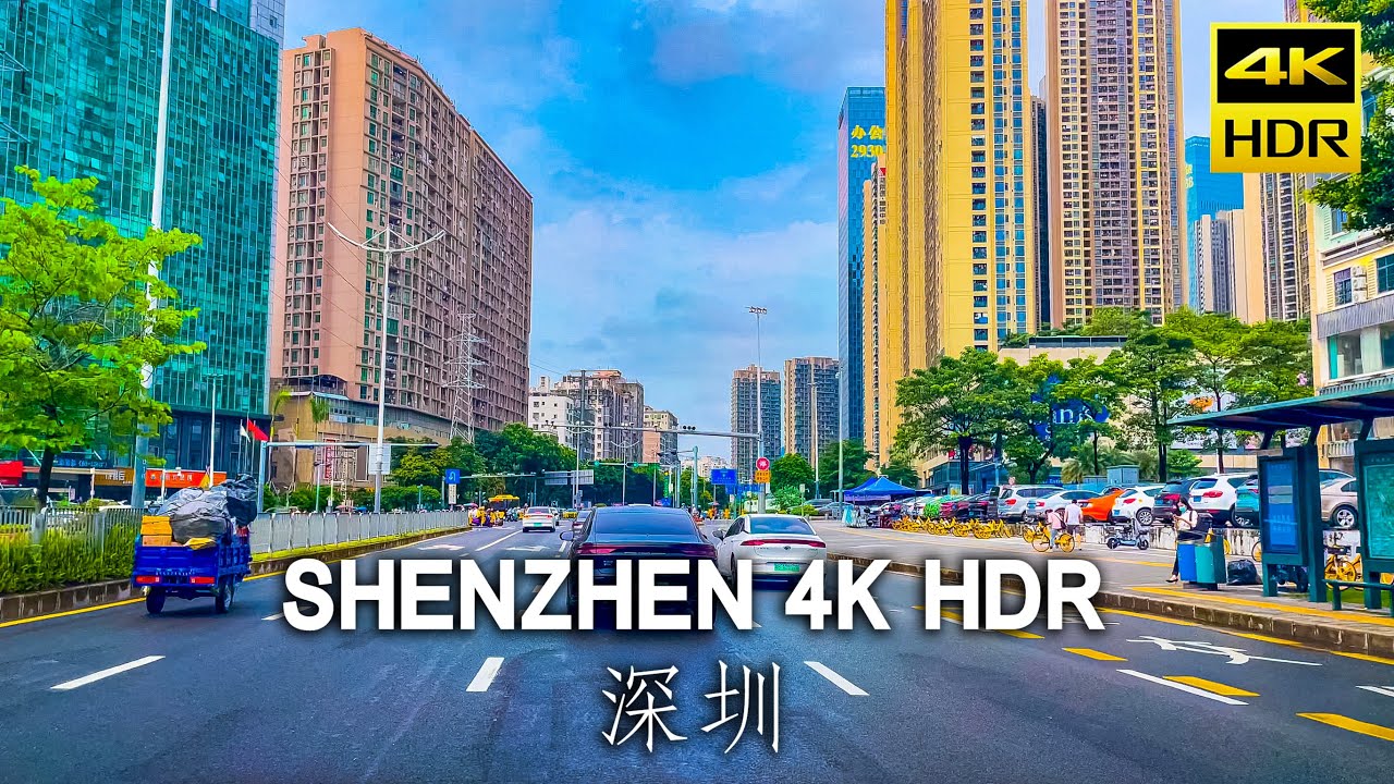 Driving in Shenzhen, China, exploring Longhua District of Shenzhen by car｜4K HDR