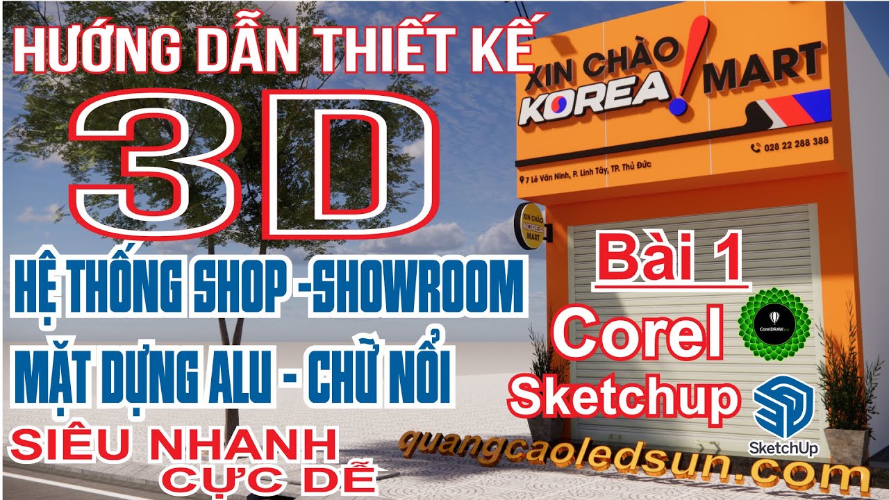TỰ HỌC SKETCHUP - ENSCAPE | THIẾT KẾ QUẢNG CÁO | Dựng Hình Nhanh  3D -0987.457.307