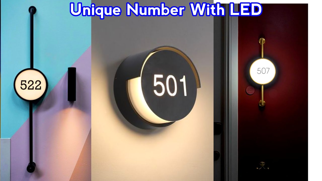 Out Door House Number plate / Unique Room Number with LED @CutAtoz