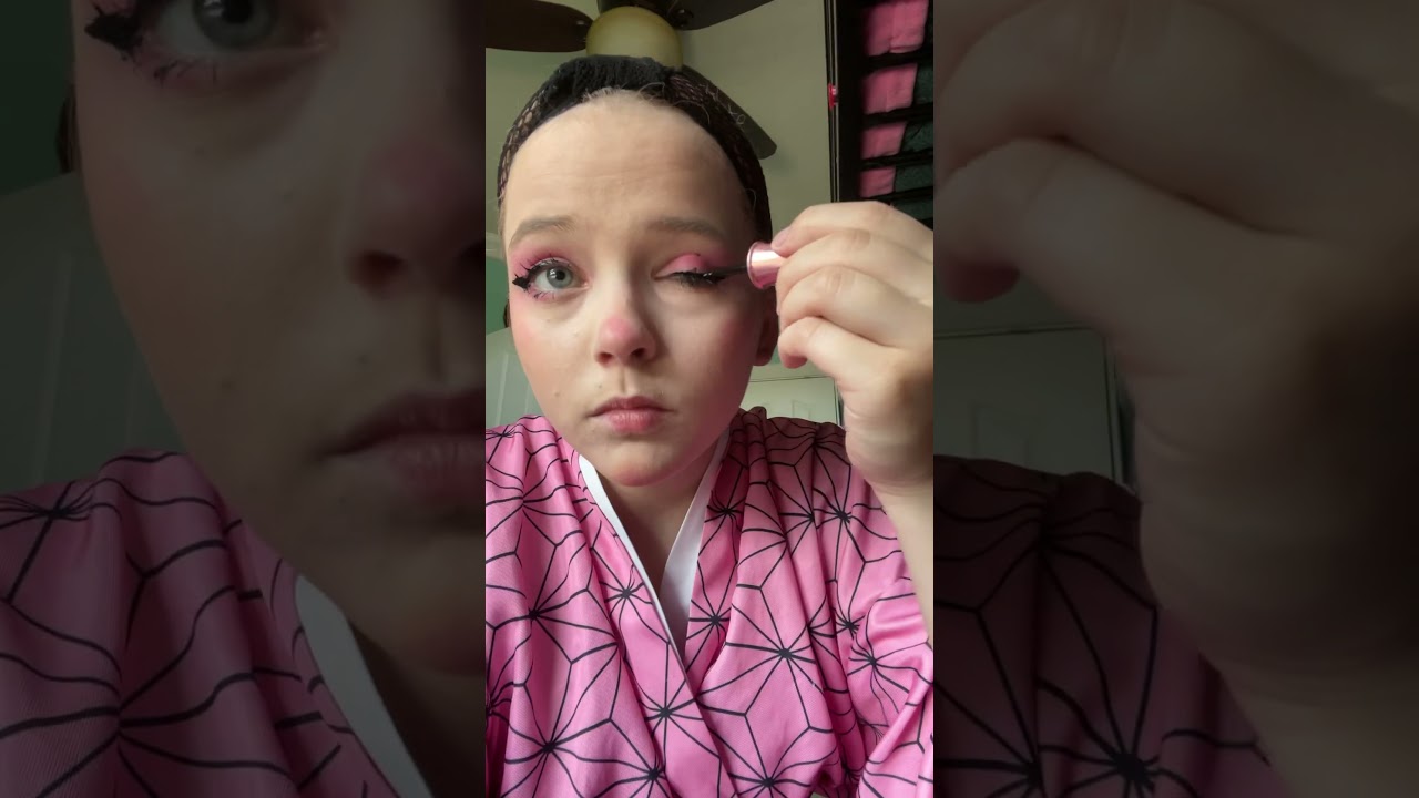 Nezuko makeup #anime #cute #youtubeshorts #shorts #shortsfeed #fyp #smallbusiness