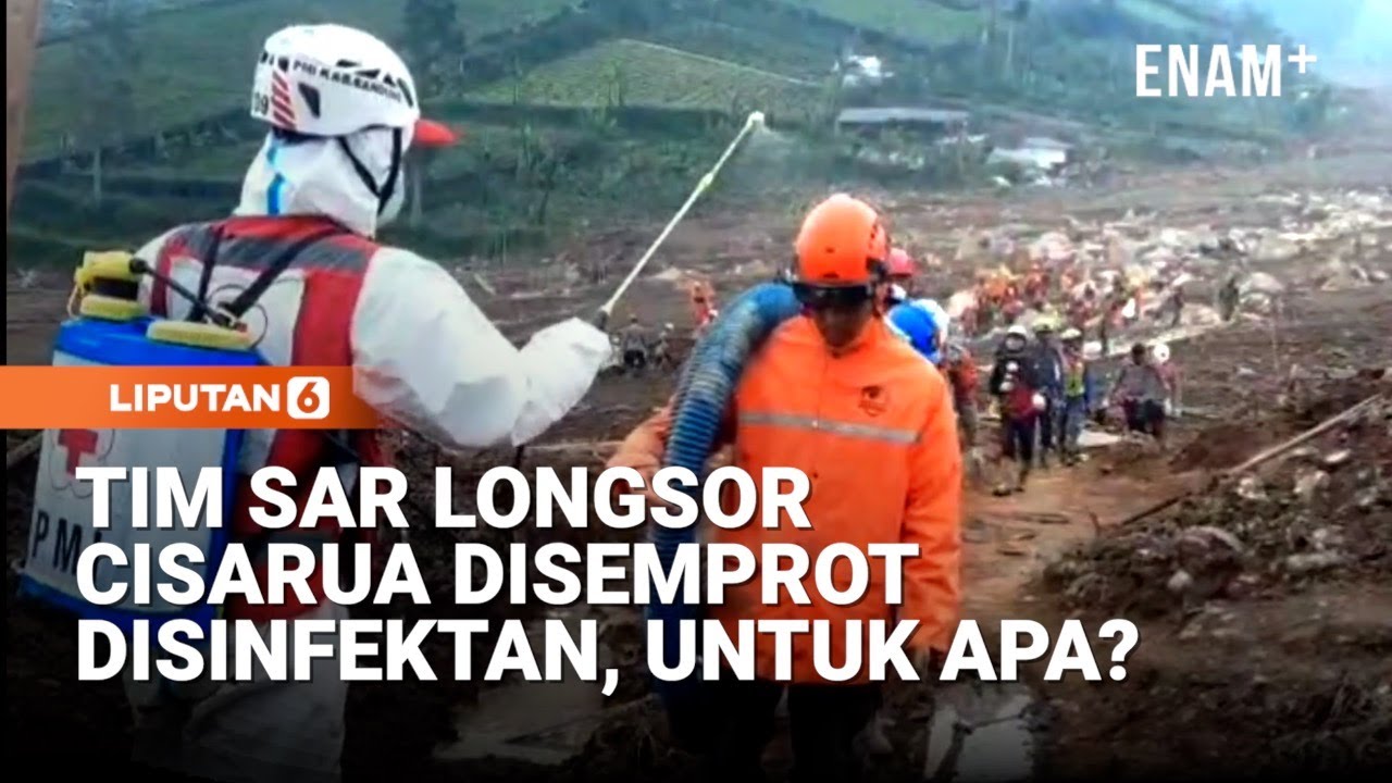 Hari Ke-13 Longsor Cisarua, Tim SAR Disemprot Disinfektan | Liputan6