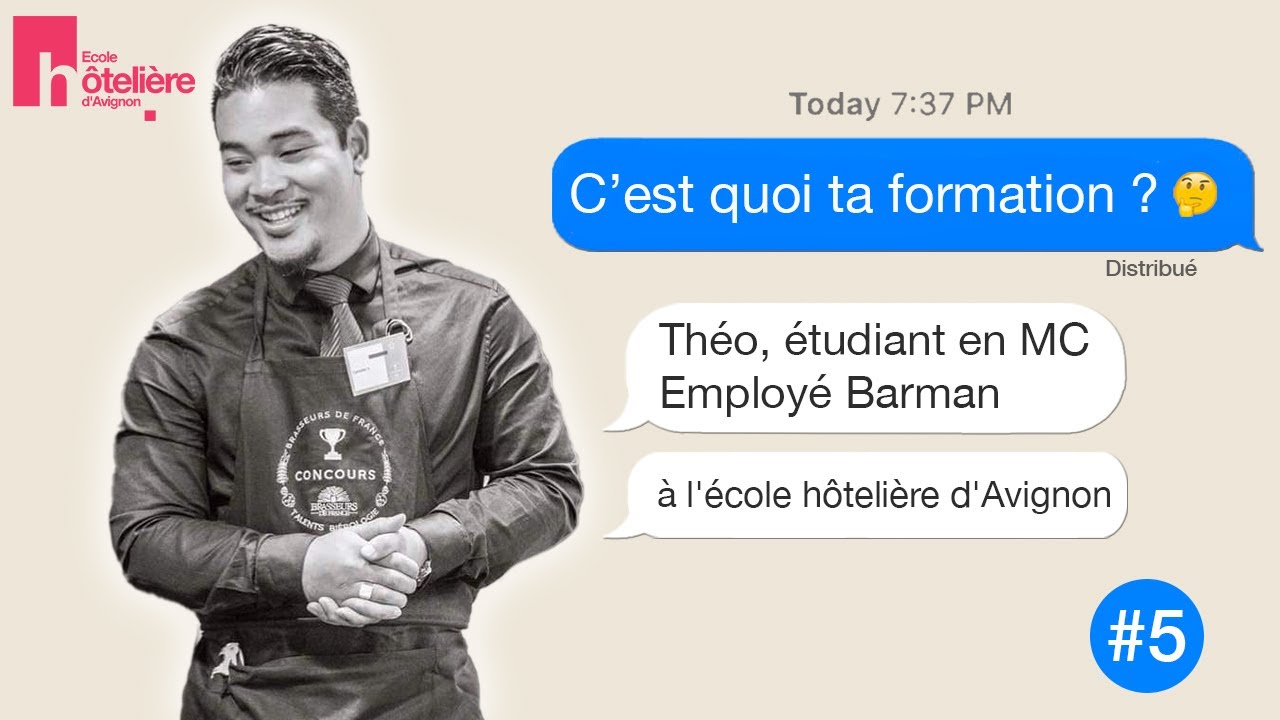 C'est quoi ta formation ? Théo, étudiant à l'école hôtelière d'Avignon