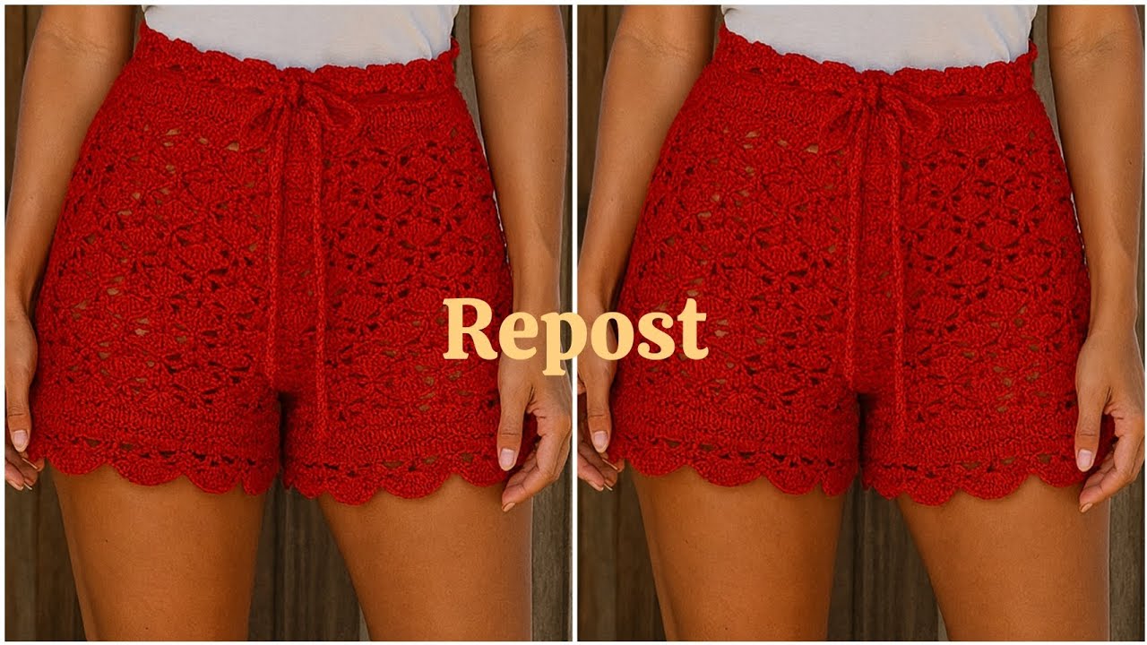 ✂️Short de Crochê Passo a Passo Completo