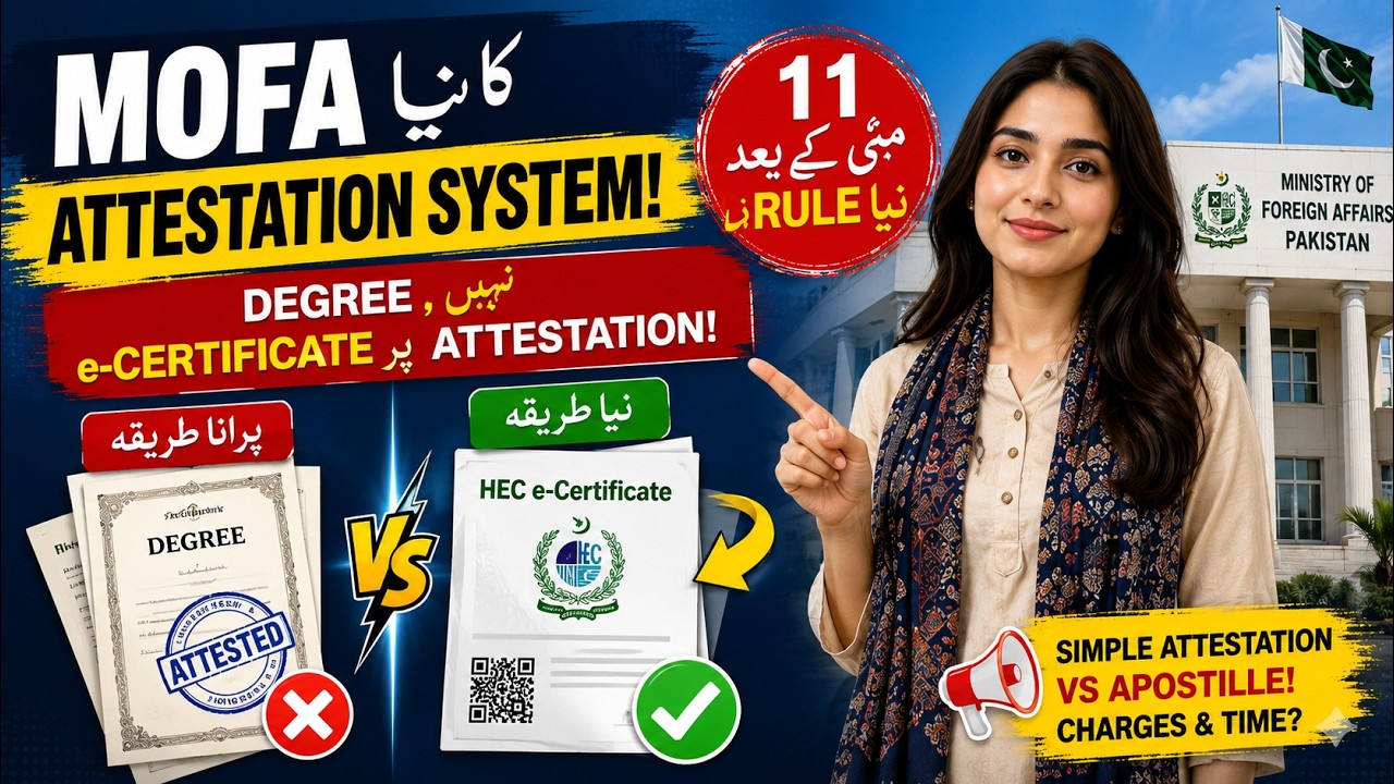 MOFA Attestation New Procedure | HEC e-Certificate | Degree & Transcript Attestation