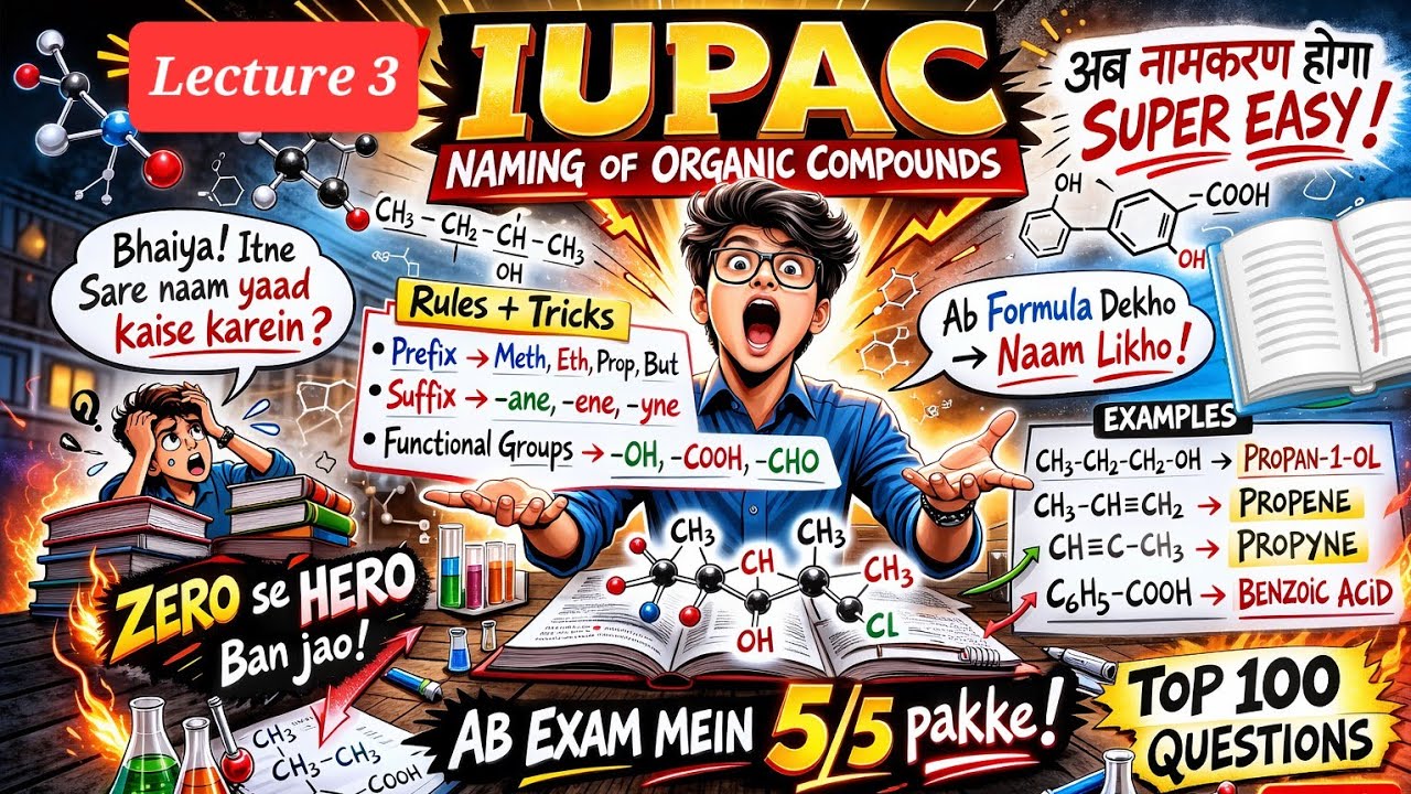 IUPAC - Nomenclature any Compound Easy Trick ## For | 9th 10th 11th 12th and NEET/ JEE Mains Level #