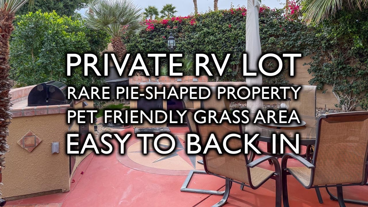 RV lot 91 at Outdoor Resort Indio - Well-Landscaped Pie-Shaped RV Lot, Easy Back-In Design