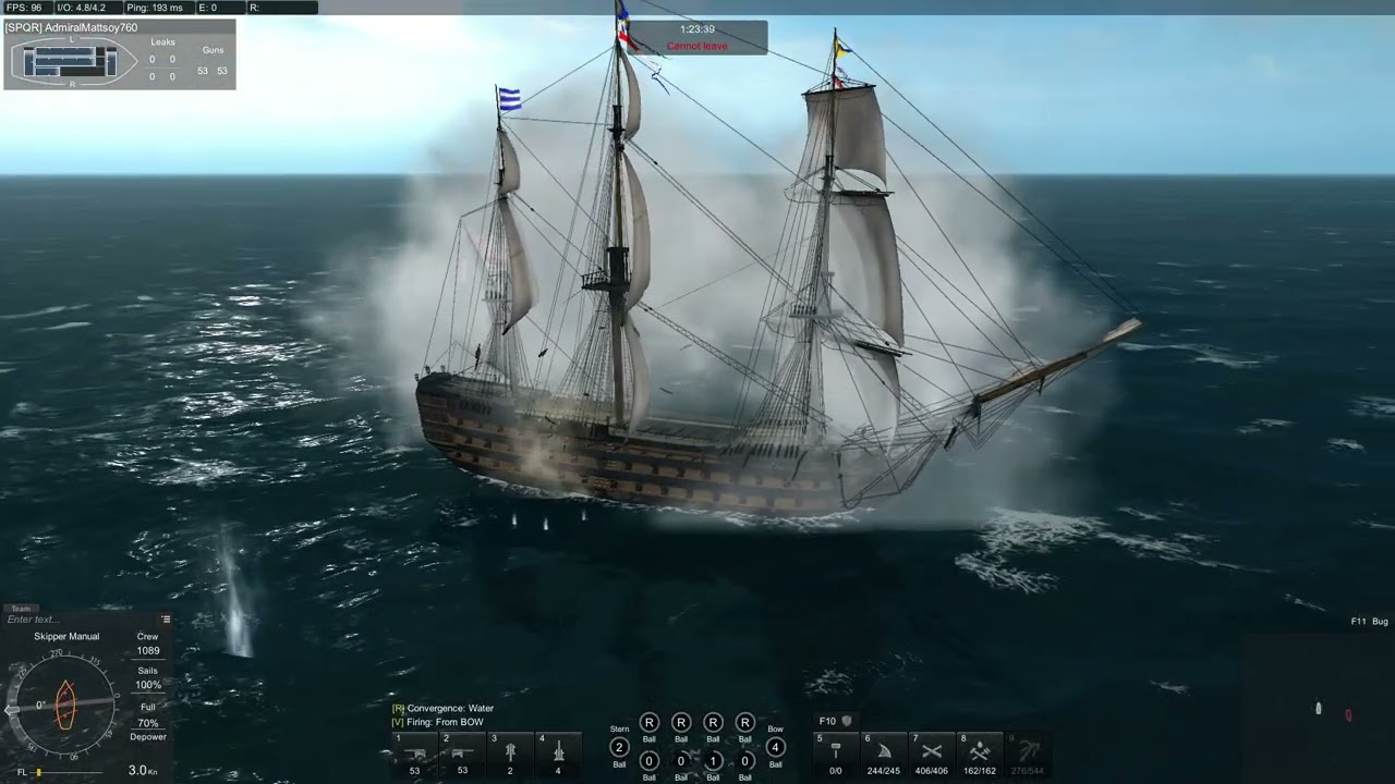 HMS Victory takes on a St. Pavel!!! Good ol' 1v1 Fight in Naval Action PvE