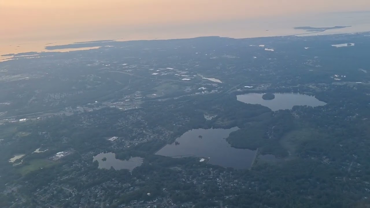 Morning descent/landing into Boston