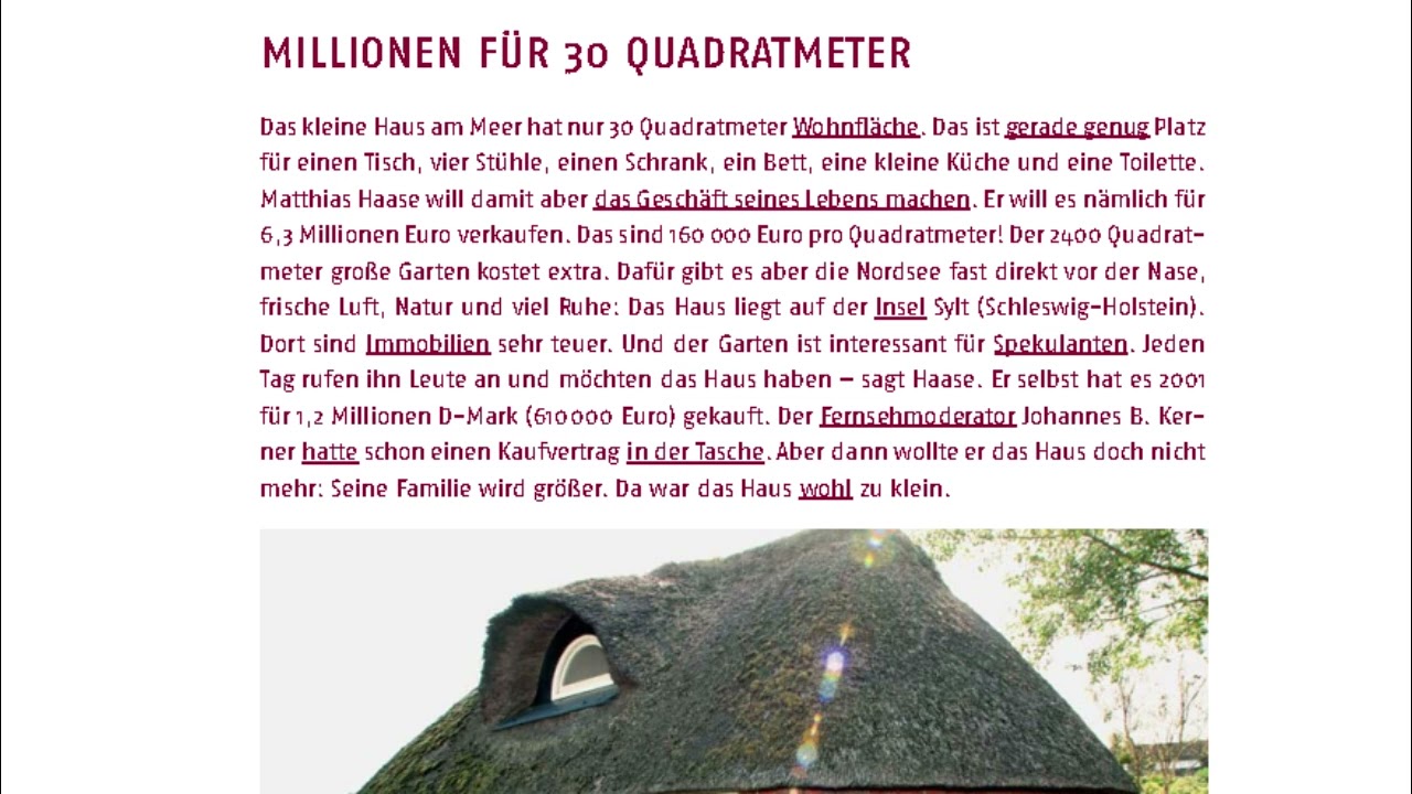 Short German article to learn German  Kurz-Artikel   