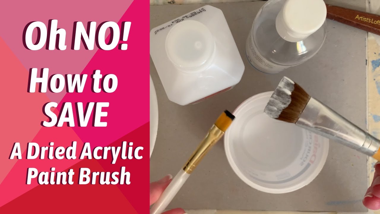 BEST ART TIPS: Getting DRIED Acrylic PAINT Out of Brushes!