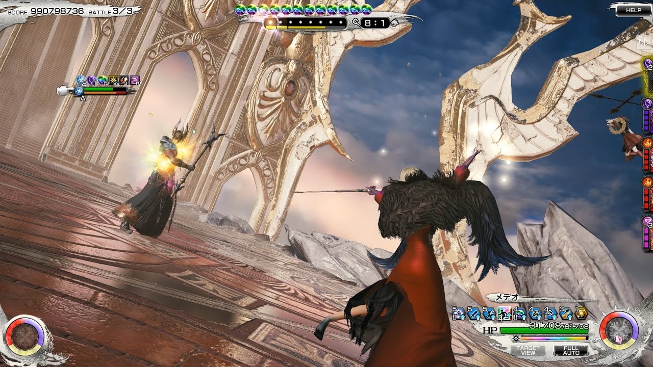 MobiusFF(JP) - Quintessential Warriors (Mage Tower 75F vs Water Wahrsager)