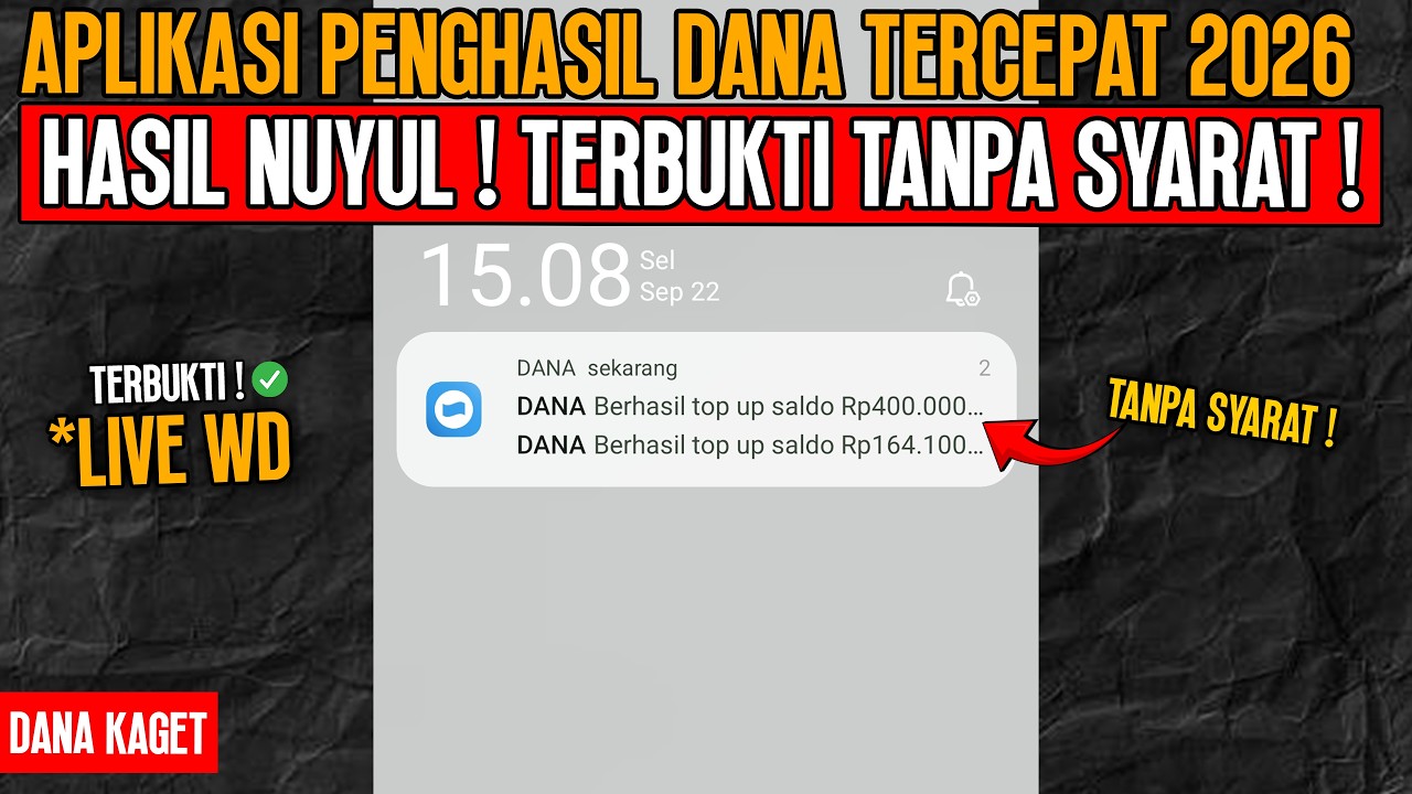 TANPA SYARAT! APLIKASI PENGHASIL DANA 2026 - CARA MENGHASILKAN UANG DARI INTERNET