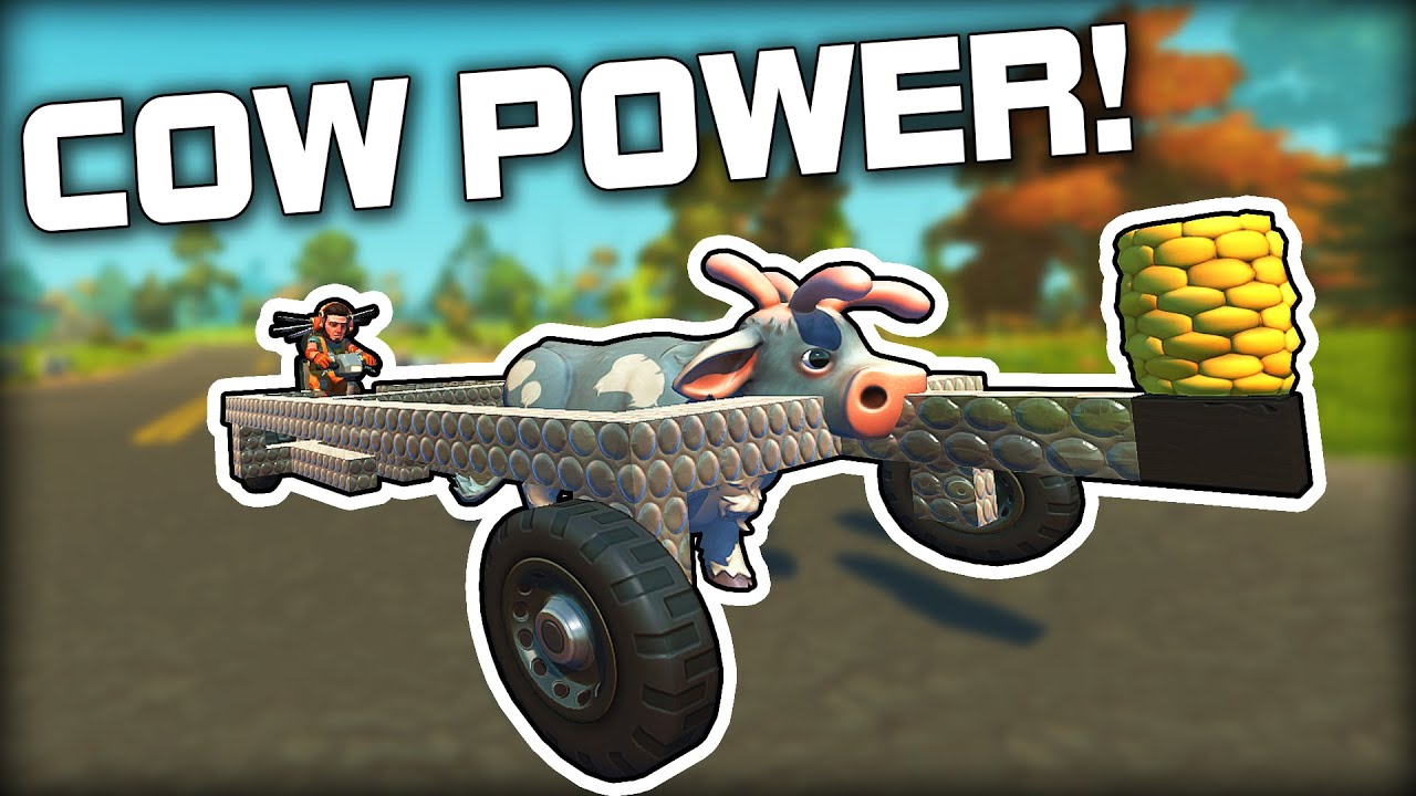 Racing Cars with Only COW Power! (Scrap Mechanic Multiplayer Monday)