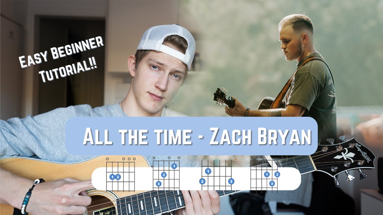 How To Play ALL THE TIME by Zach Bryan on Guitar! Easy Beginner Guitar Tutorial
