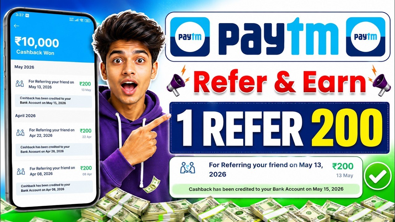 Paytm UPI Refer & Earn 2026 || How To Refer In Paytm App || Best Refer & Earn App Today